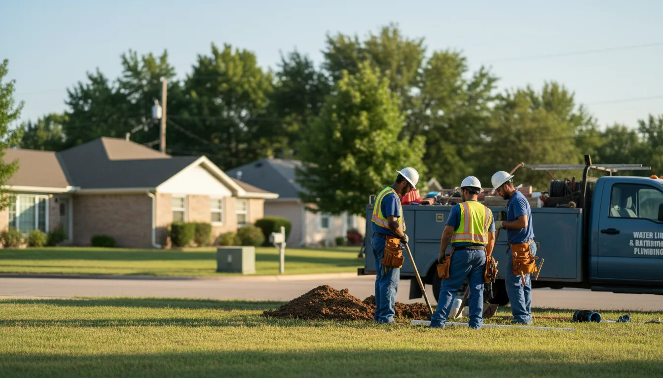 Residential water line and bathroom plumbing service in Pemberton, NJ